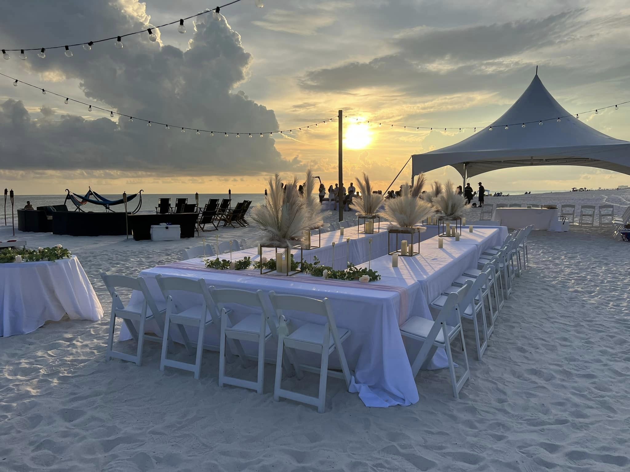 Magical evening event with warm ambiance and elegant décor